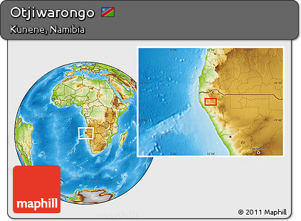 Physical Location Map of Otjiwarongo