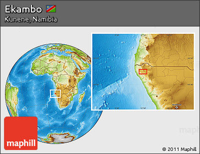 Physical Location Map of Ekambo