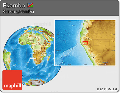 Physical Location Map of Ekambo