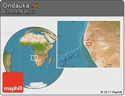 Satellite Location Map of Ondauka