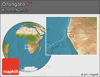 Satellite Location Map of Orongoto