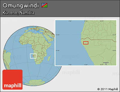 Savanna Style Location Map of Omungwindi