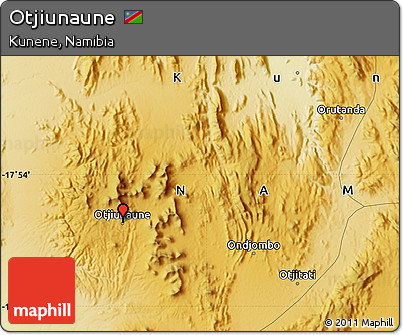 Physical Map of Otjiunaune