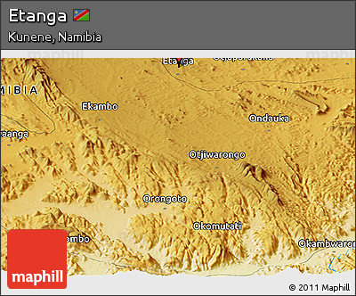 Physical Panoramic Map of Etanga