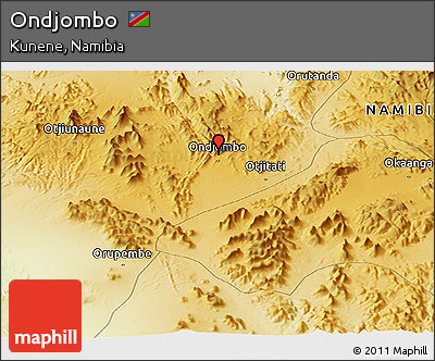 Physical Panoramic Map of Ondjombo