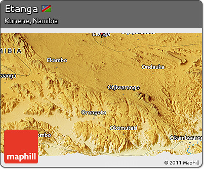 Physical Panoramic Map of Etanga