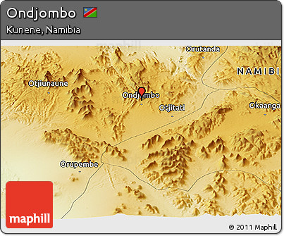 Physical Panoramic Map of Ondjombo