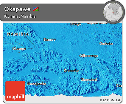 Political Panoramic Map of Okapawe