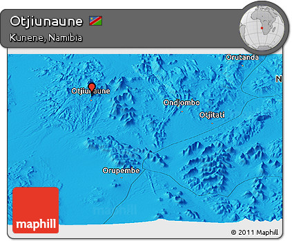 Political Panoramic Map of Otjiunaune
