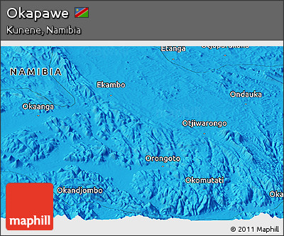 Political Panoramic Map of Okapawe