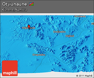 Political Panoramic Map of Otjiunaune