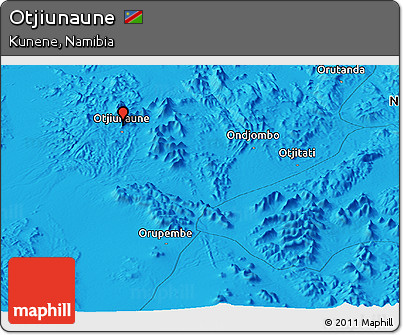 Political Panoramic Map of Otjiunaune
