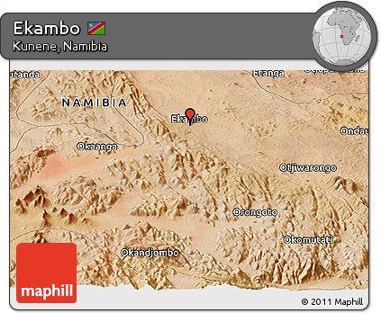 Satellite Panoramic Map of Ekambo