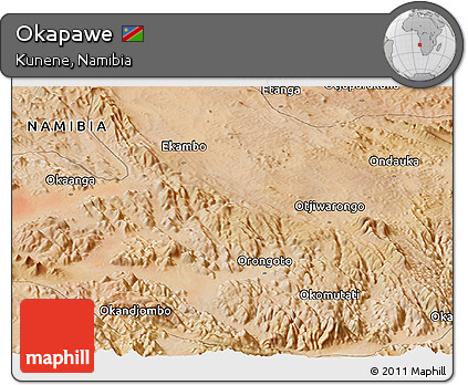 Satellite Panoramic Map of Okapawe