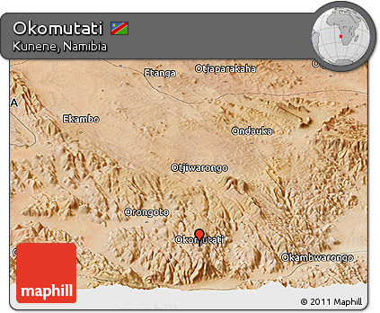 Satellite Panoramic Map of Okomutati