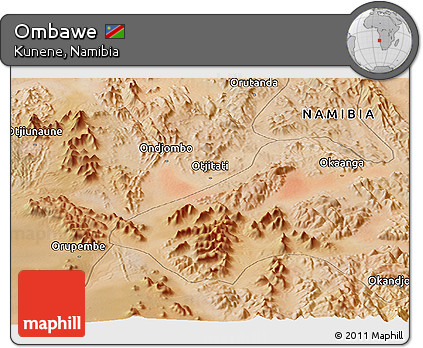 Satellite Panoramic Map of Ombawe