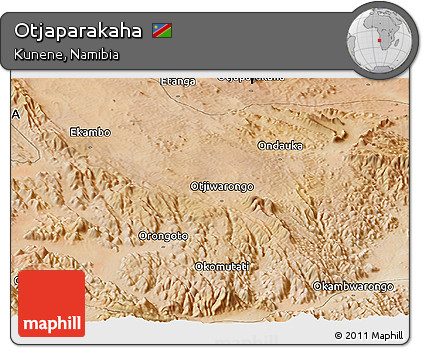 Satellite Panoramic Map of Otjaparakaha