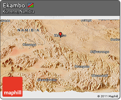 Satellite Panoramic Map of Ekambo