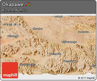Satellite Panoramic Map of Okapawe
