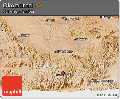 Satellite Panoramic Map of Okomutati