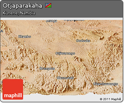 Satellite Panoramic Map of Otjaparakaha
