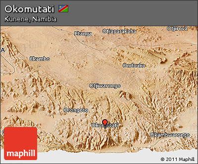 Satellite Panoramic Map of Okomutati