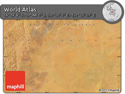 Satellite Map of the Area around 18° 1' 4" S, 130° 58' 29" E
