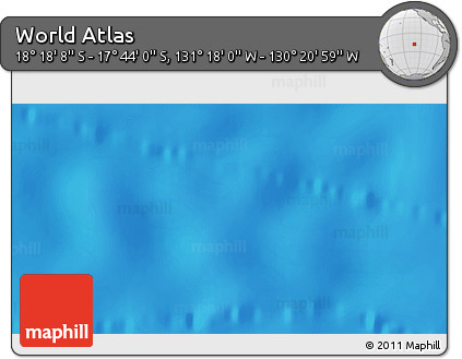 Physical 3D Map of the Area around 18° 1' 4" S, 130° 49' 29" W