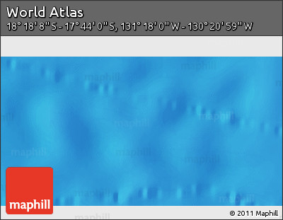 Physical 3D Map of the Area around 18° 1' 4" S, 130° 49' 29" W