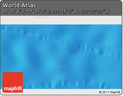 Physical 3D Map of the Area around 18° 1' 4" S, 130° 49' 29" W