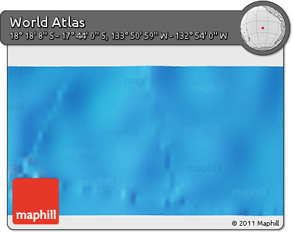 Physical 3D Map of the Area around 18° 1' 4" S, 133° 22' 30" W