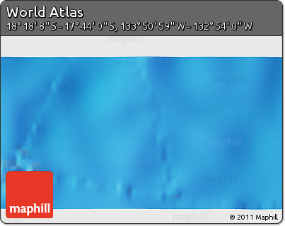 Physical 3D Map of the Area around 18° 1' 4" S, 133° 22' 30" W