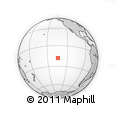 Outline Map of the Area around 18° 1' 4" S, 134° 13' 29" W, rectangular outline