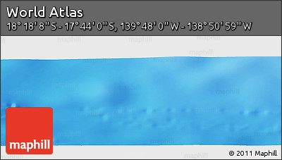 Shaded Relief Panoramic Map of the Area around 18° 1' 4" S, 139° 19' 29" W