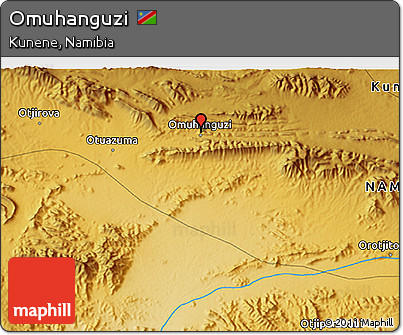 Physical 3D Map of Omuhanguzi