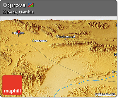 Physical 3D Map of Otjirova