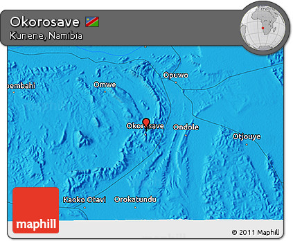Political 3D Map of Okorosave