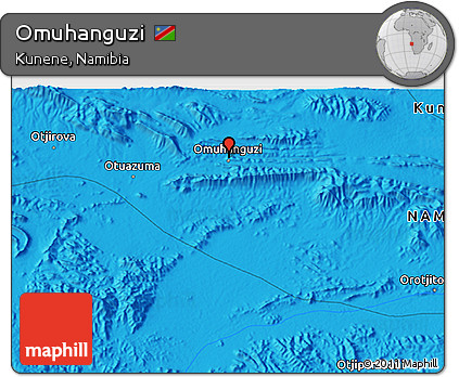 Political 3D Map of Omuhanguzi
