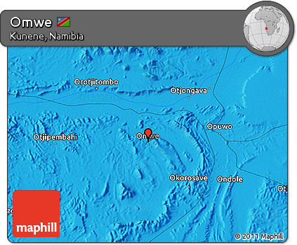 Political 3D Map of Omwe