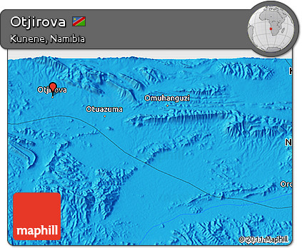Political 3D Map of Otjirova