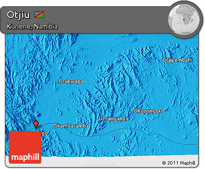 Political 3D Map of Otjiu