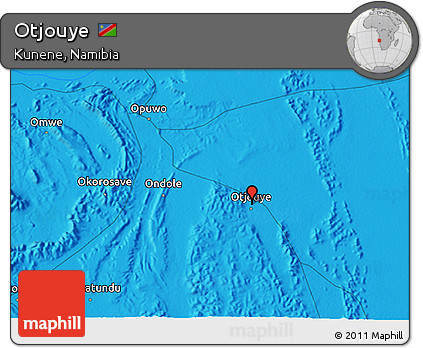 Political 3D Map of Otjouye