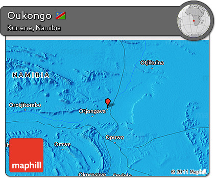 Political 3D Map of Oukongo
