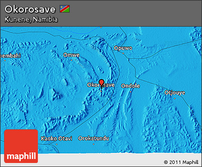 Political 3D Map of Okorosave
