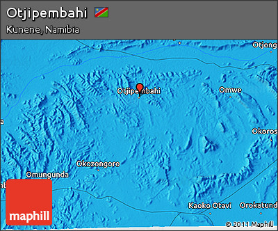 Political 3D Map of Otjipembahi