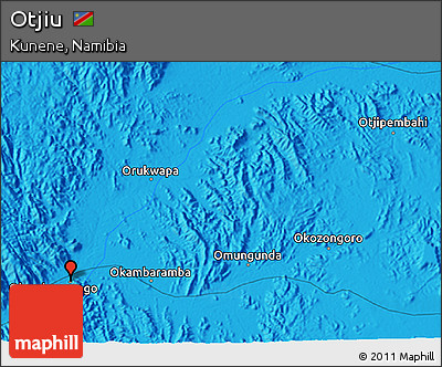 Political 3D Map of Otjiu