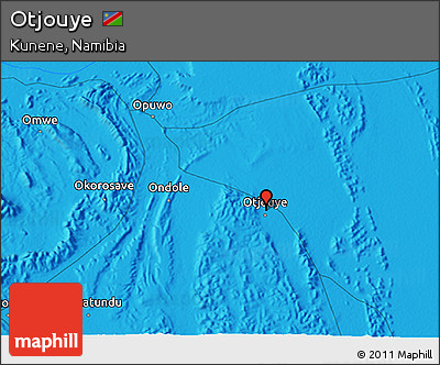 Political 3D Map of Otjouye