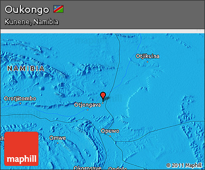 Political 3D Map of Oukongo
