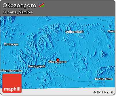 Political 3D Map of Okozongoro