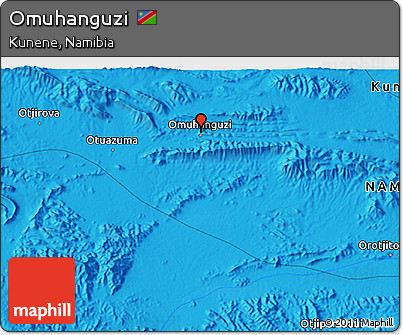 Political 3D Map of Omuhanguzi